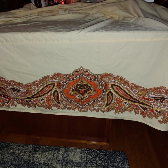 Urban Outfitters King Paisley Boho Cotton Bed Skirt 15"drop-split - Picture 8 of 10
